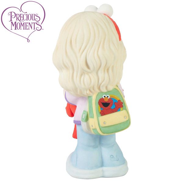 Precious Moments Sesame Street I’m Your Biggest Fan Elmo Blonde Girl Figurine